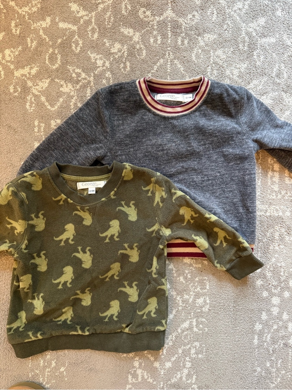 George Baby 12-18 months fleece sweaters 2 pack
